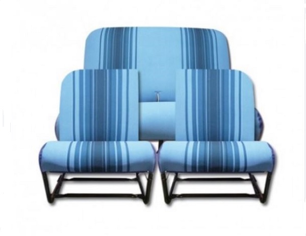 Tapicería asientos rayas azules asim. (jgo. completo)