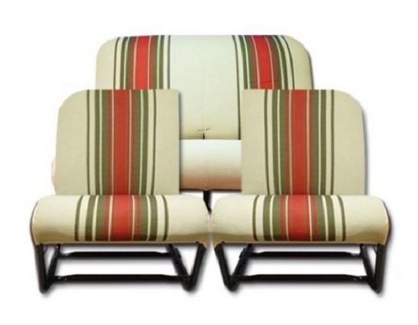 Tapicería asientos rayas beige asim. (jgo. completo)