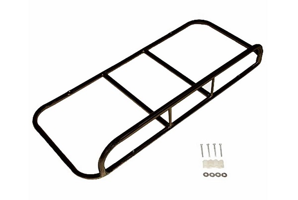 Portamaletas portón trasero inox negro.